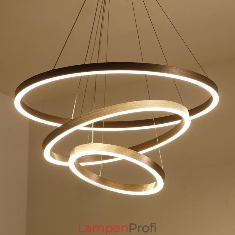 Pendelleuchte Zeichnung Handwerk 3 Ringe Lampe 80+60+40cm
