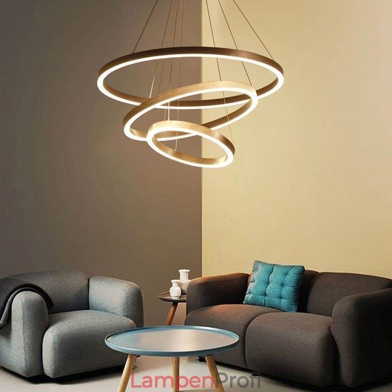 Pendelleuchte Zeichnung Handwerk 3 Ringe Lampe 80+60+40cm