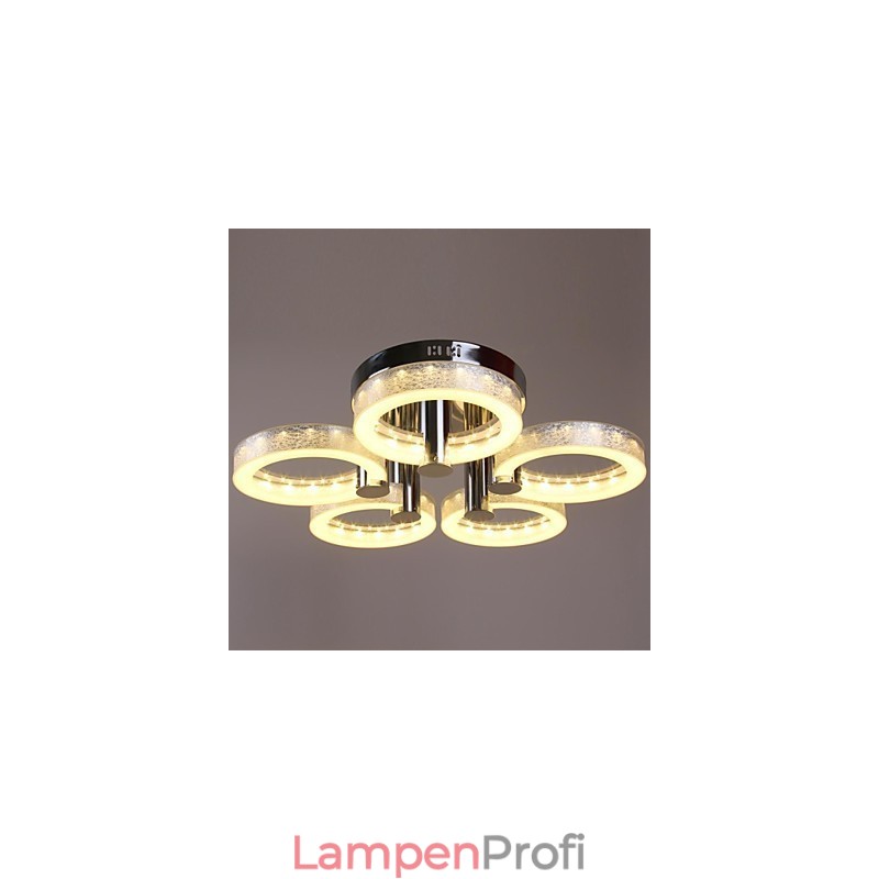 Kronleuchter aus Acryl mit 5 Lichtern (Chrom-Finish)