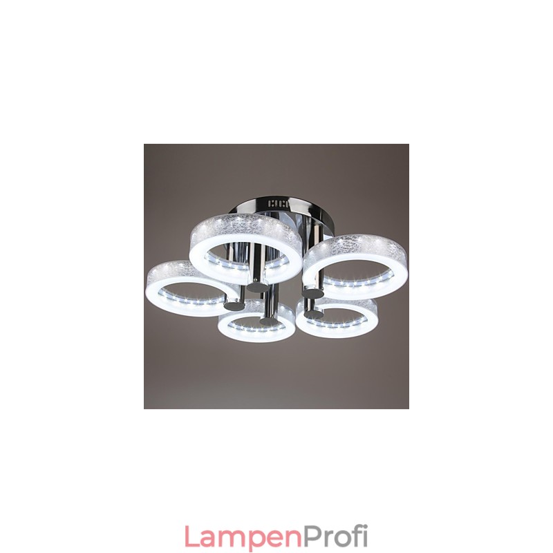 Kronleuchter aus Acryl mit 5 Lichtern (Chrom-Finish)