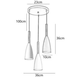 Moderne Einfache Anhänger Licht Drei Lichter Kreative Aluminium Kunst Leuchte Cafe