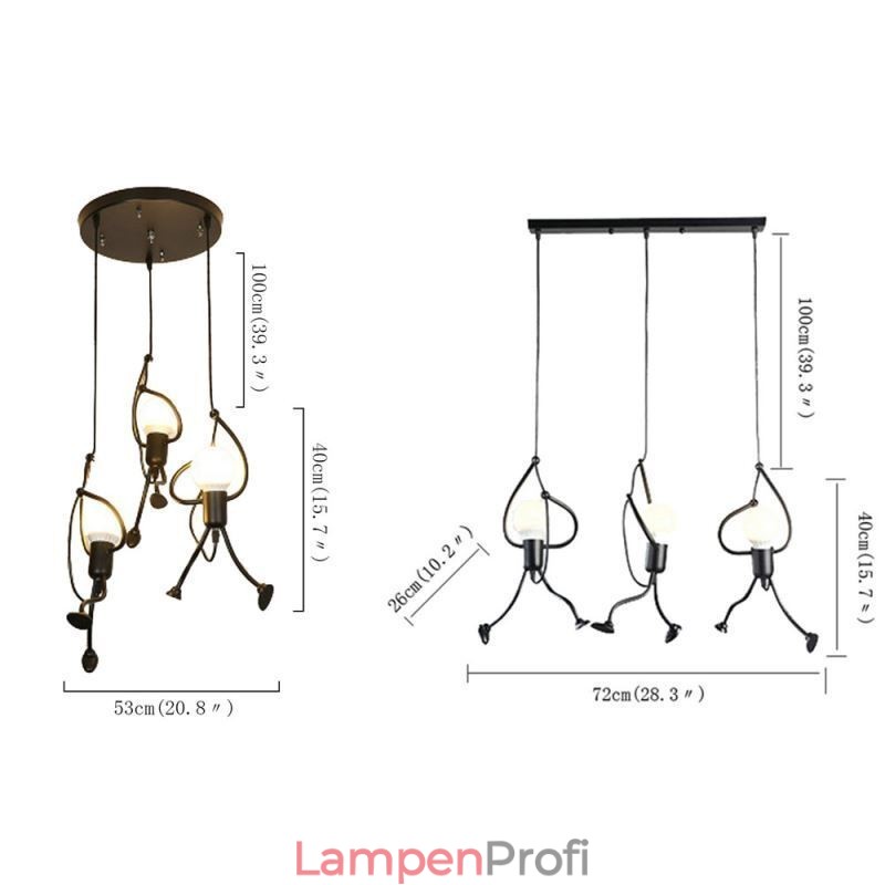 Moderne Pendelleuchte Kreative Lampe in Form eines kleinen Mannes Individuelle Beleuchtung für Zuhause