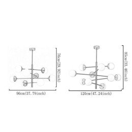 Zeitgenössische Pendelleuchte Magic Bean Sputnik Kronleuchter Lampe