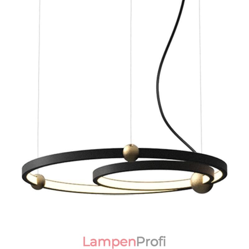 Circle Pendelleuchte Schwarz 2 Ringe