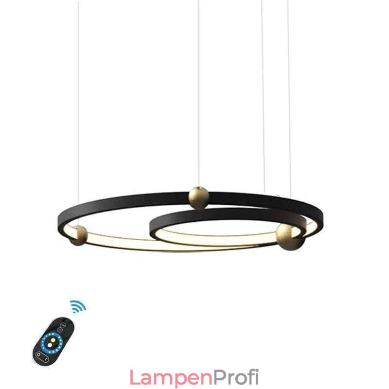 Circle Pendelleuchte Schwarz 2 Ringe