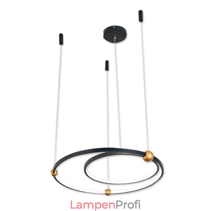 Circle Pendelleuchte Schwarz 2 Ringe