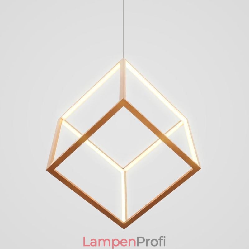 Postmoderne Pendelleuchte, geometrisches Gold-Hängelicht
