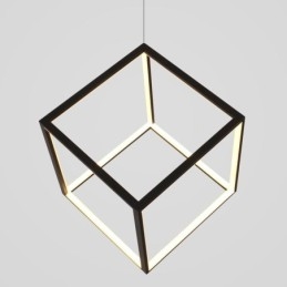 Schwarze Pendelleuchte Geometric Cube Lighting LBY18069