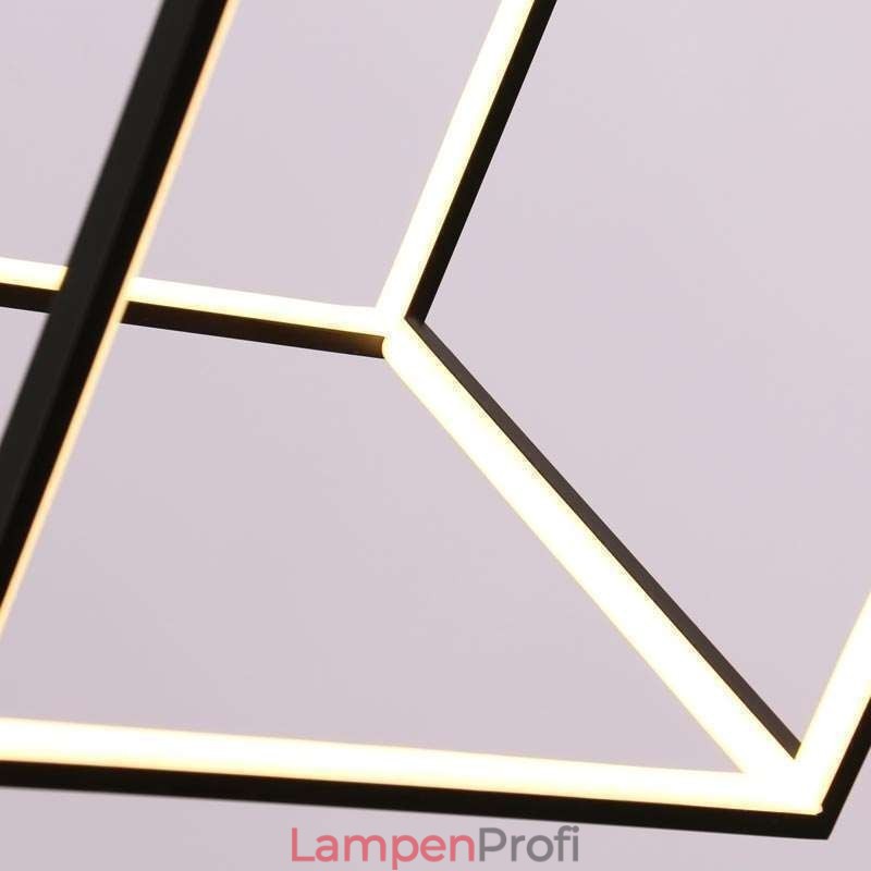 Schwarze Pendelleuchte Geometric Cube Lighting LBY18069