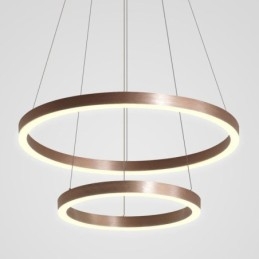 Pendelleuchte Zeichnung Handwerk 2 Ringe Lampe 60+40cm