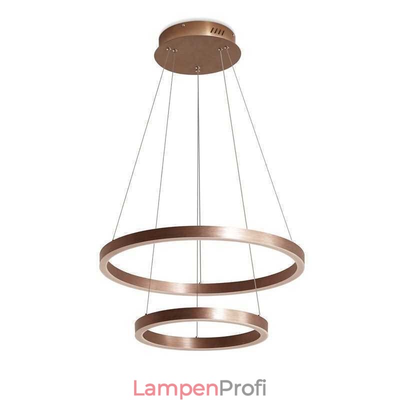 Pendelleuchte Zeichnung Handwerk 2 Ringe Lampe 60+40cm