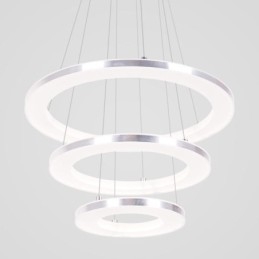 Moderne Pendelleuchte Acryl 3 Ringe Lampe 40+30+20cm
