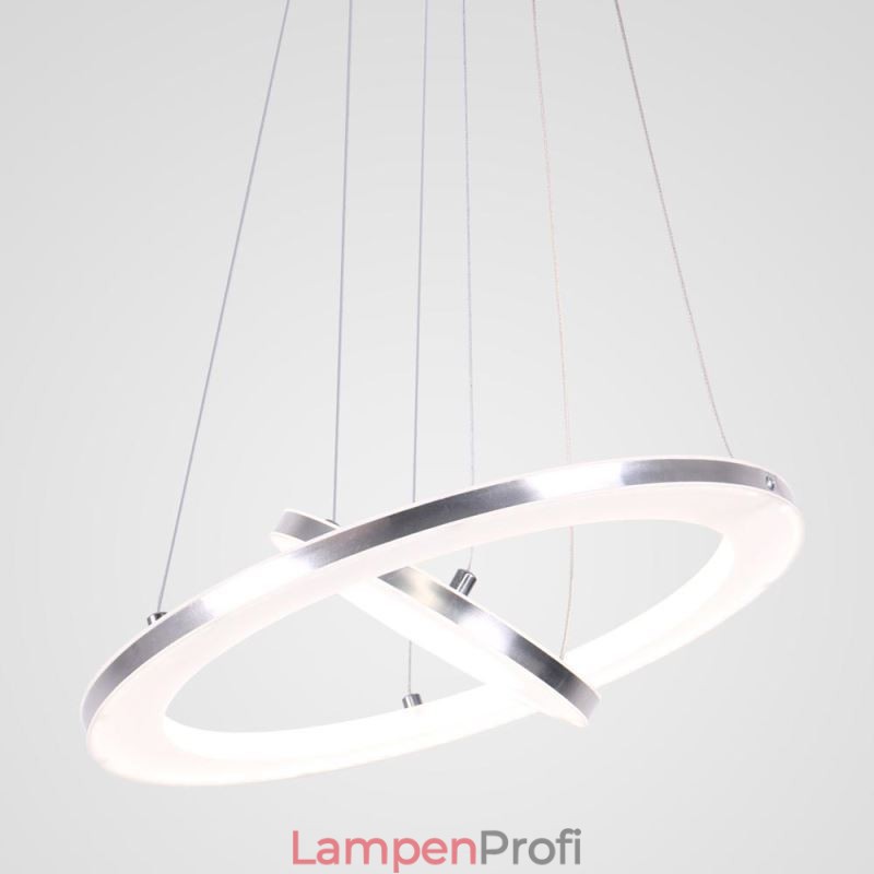 Moderne Pendelleuchte Acryl 2 Ringe Lampe 40+20cm