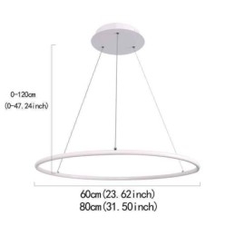 Moderne Pendelleuchte Kreislampe 60cm 80cm