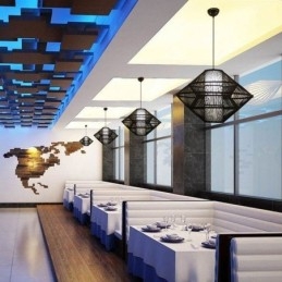 Bambus-Pendelleuchte im Gyroskop-Design