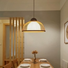 Moderne einfache nach unten Pendelleuchte spezielle Bambus Pendelleuchte Nachttischbeleuchtung