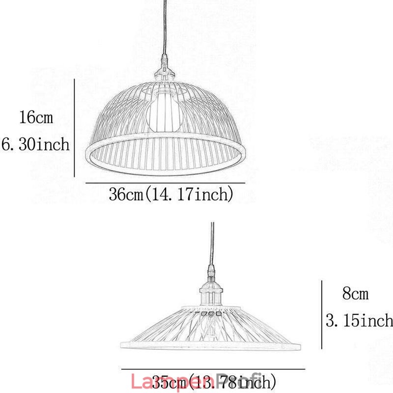Kuppel-Bambus-Pendelleuchte, handgewebte Pendelleuchte