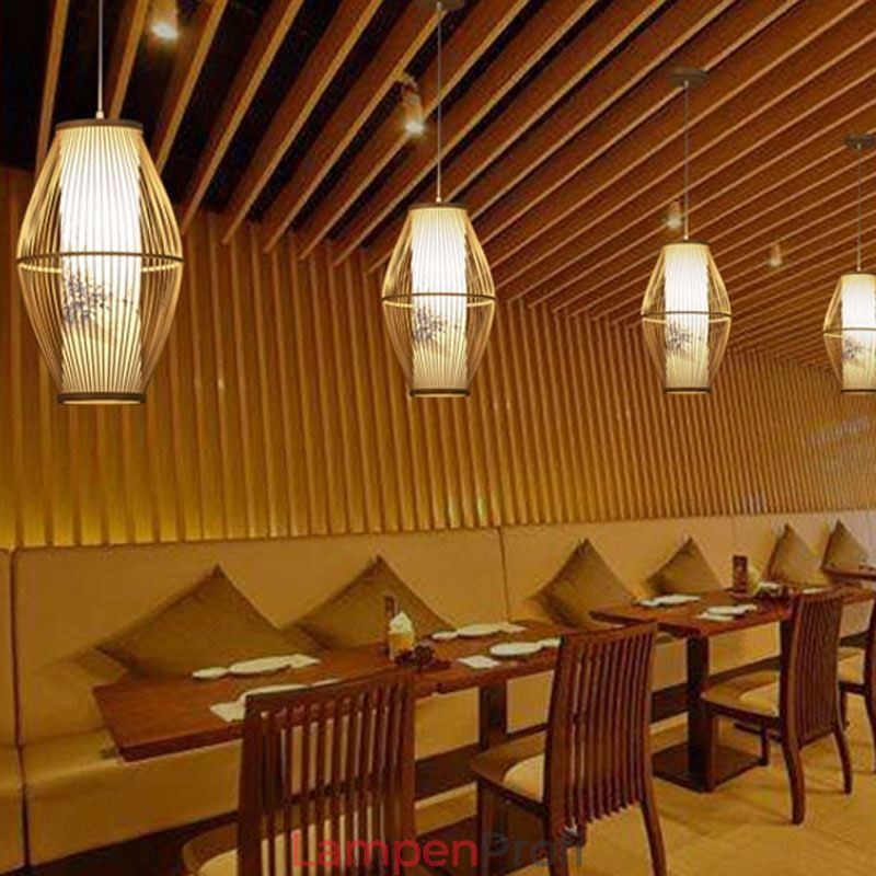 Klassische handgefertigte Bambus-Pendelleuchte