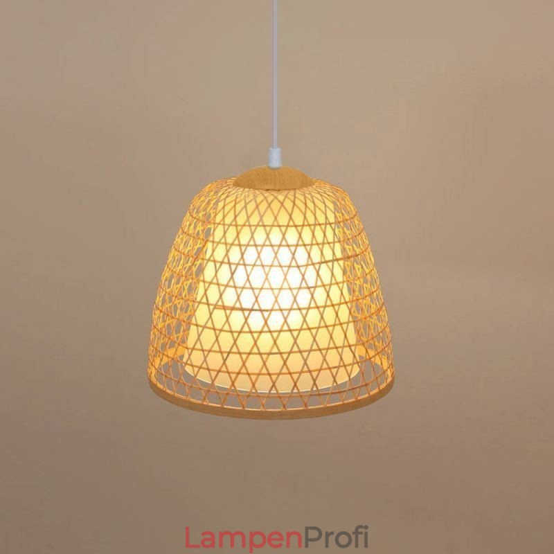 Visual Comfort Dome Bambus-Pendelleuchte