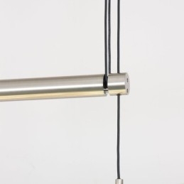 Moderne 4-flammige Pendelleuchte mit Stoffschirm, höhenverstellbar