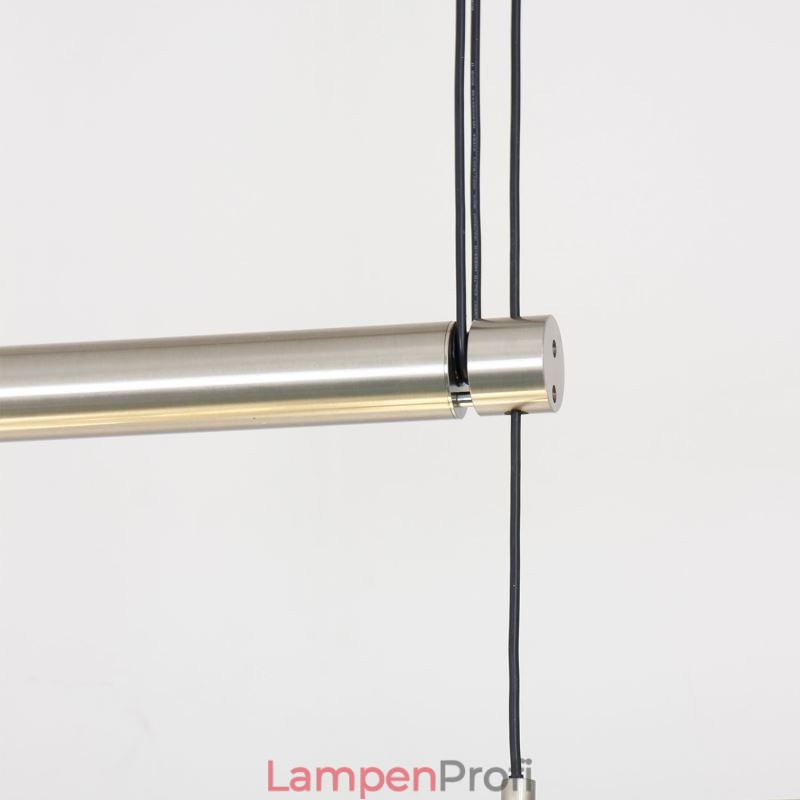 Moderne 4-flammige Pendelleuchte mit Stoffschirm, höhenverstellbar