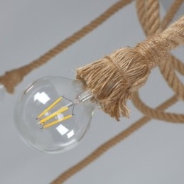 Retro-Stil 6 10 Köpfe Pendelleuchte Hanfseil Kronleuchter Vintage Deckenleuchte