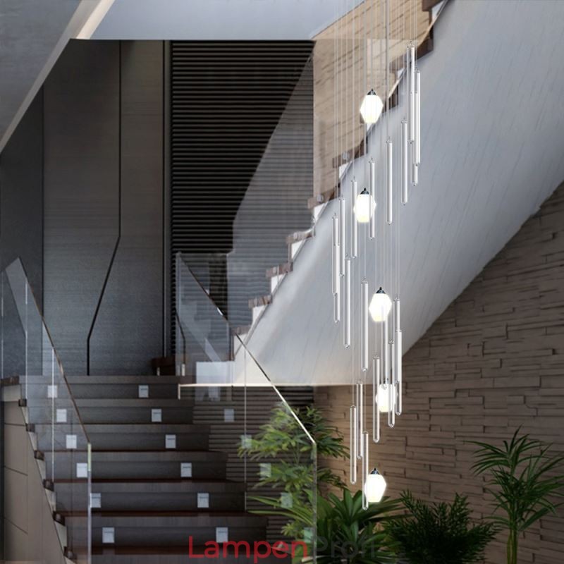 Cluster Pendelleuchte Moderne Große Anhänger Kristall Kronleuchter Duplex Treppe