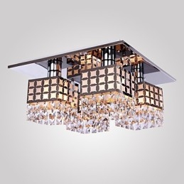 Kronleuchter Modern Kristall Edelstahl Wohnzimmer 4 Lichter