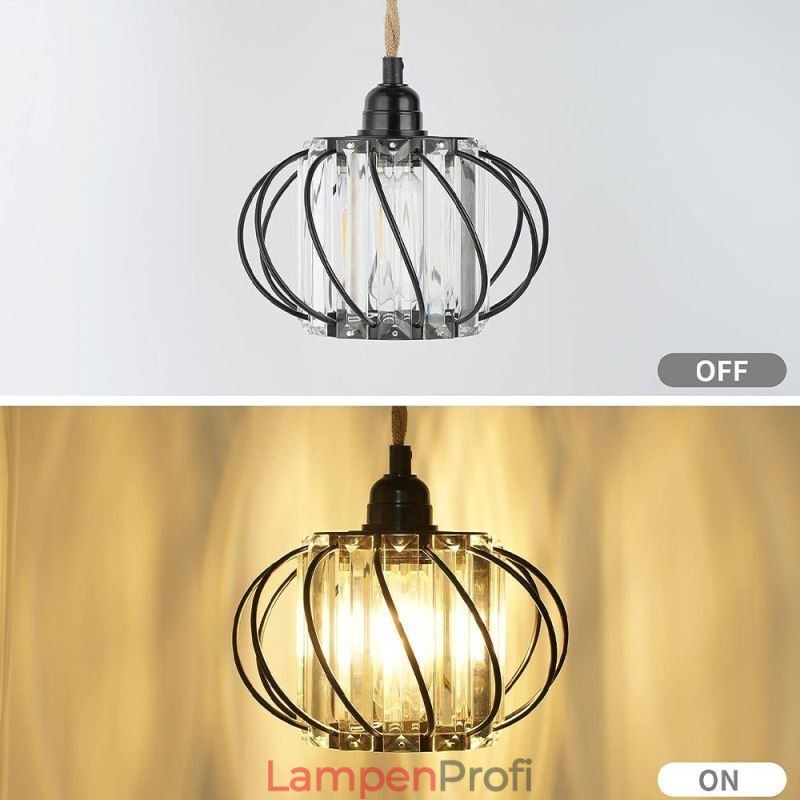 Retro Country Deckenleuchte Hanfseil Eisen Nachttisch Pendelleuchte mit Stecker