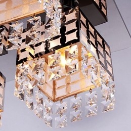Kronleuchter Modern Kristall Edelstahl Wohnzimmer 4 Lichter