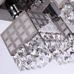 Kronleuchter Modern Kristall Edelstahl Wohnzimmer 4 Lichter