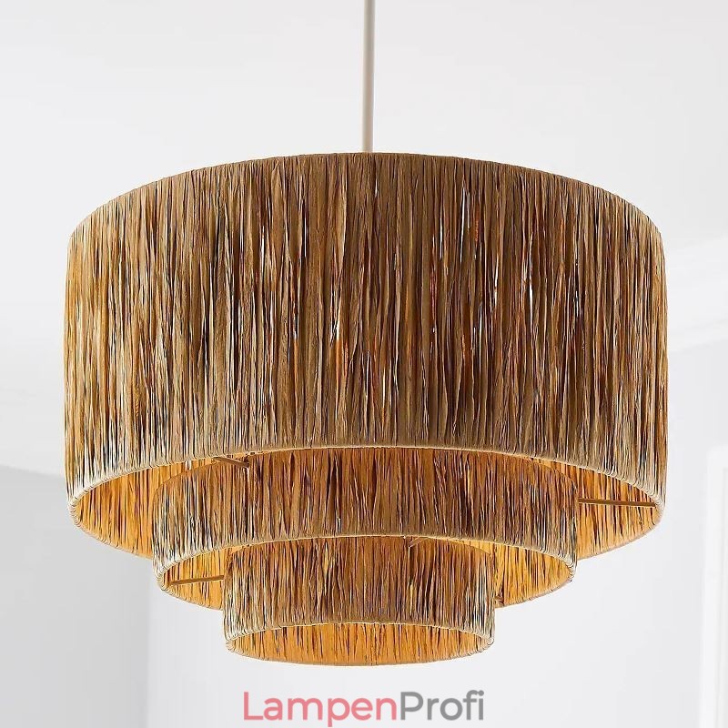 Country Retro Pendelleuchte Mehrschichtiges Papierseil Lampenschirm Deckenleuchte