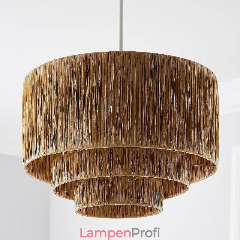 Country Retro Pendelleuchte Mehrschichtiges Papierseil Lampenschirm Deckenleuchte