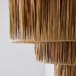 Country Retro Pendelleuchte Mehrschichtiges Papierseil Lampenschirm Deckenleuchte