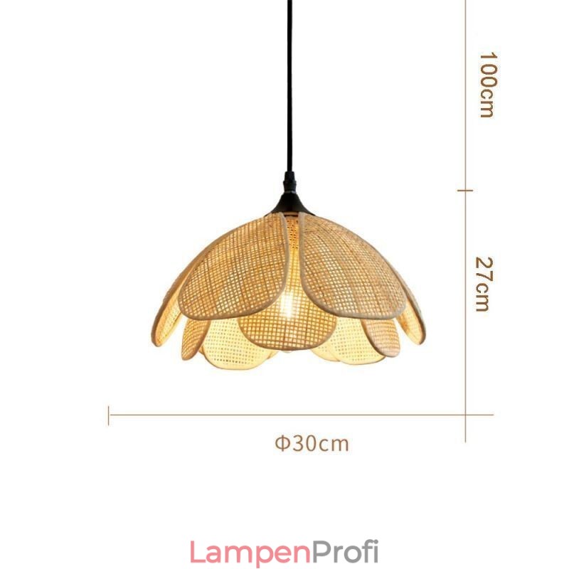 Rattan Pendelleuchte Retro Rattan Deckenleuchte