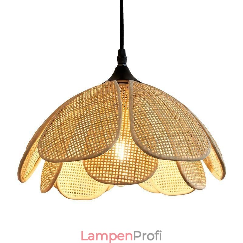 Rattan Pendelleuchte Retro Rattan Deckenleuchte