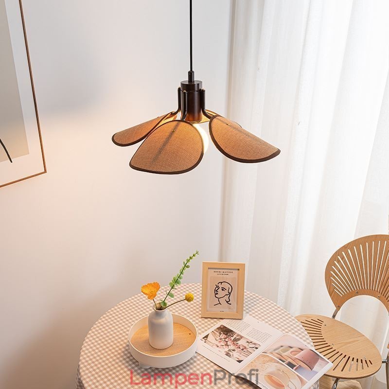 Nordische Pendelleuchte Wabi Sabi Stil Stoff Lampenschirm Dekorative Deckenleuchte