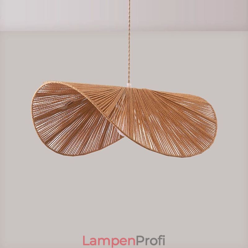 Retro Pendelleuchte Kreative Wabi Sabi Strohhut Hanfseil Deckenleuchte