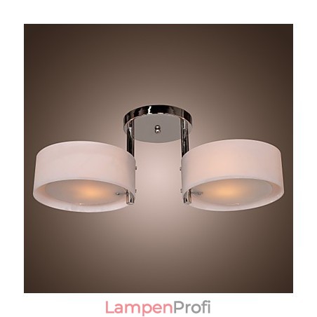 Moderne zeitgenössische Chrom Metall Kronleuchter Unterputz