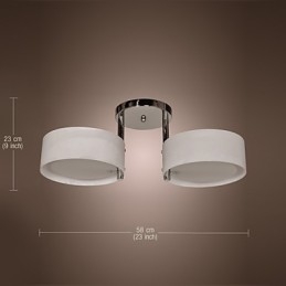 Moderne zeitgenössische Chrom Metall Kronleuchter Unterputz