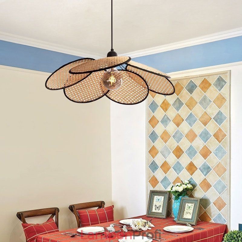 Pendelleuchte Natürliche einfache handgewebte Lampe