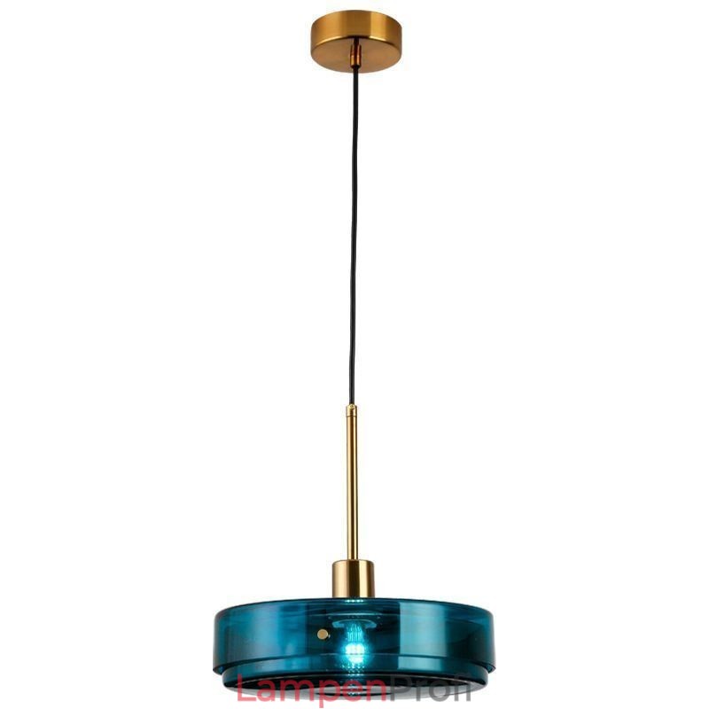 Runde Kuchenglas-Pendelleuchte, moderne minimalistische Deckenleuchte aus Schmiedeeisen