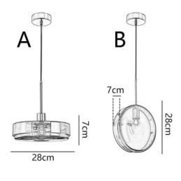 Runde Kuchenglas-Pendelleuchte, moderne minimalistische Deckenleuchte aus Schmiedeeisen