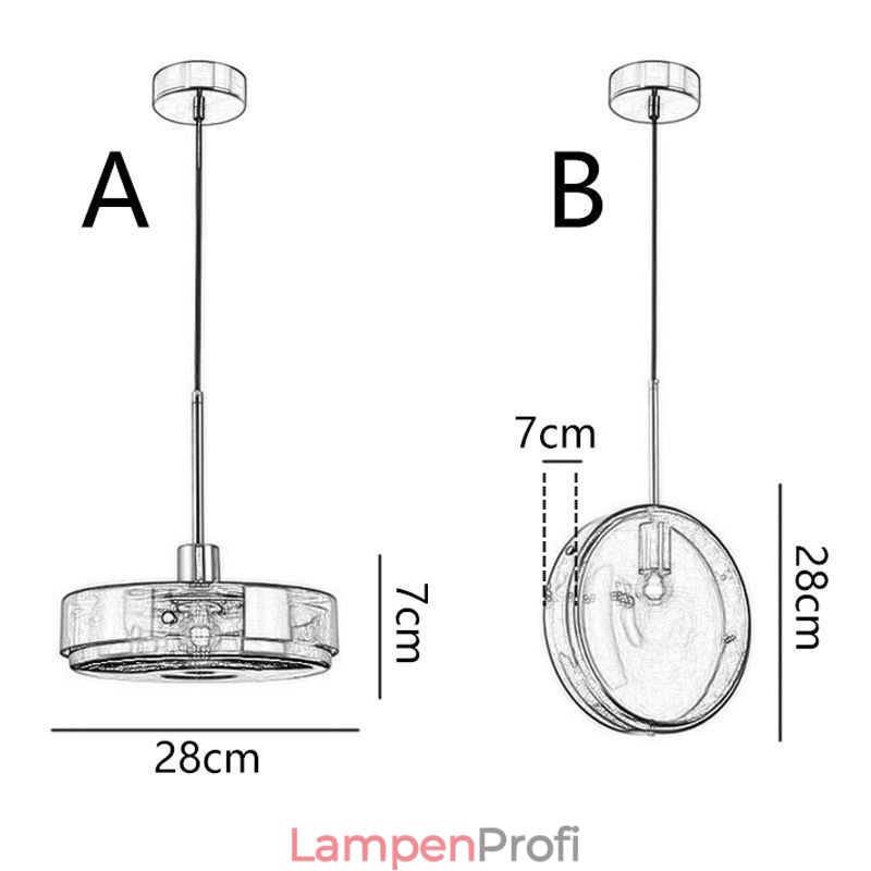 Runde Kuchenglas-Pendelleuchte, moderne minimalistische Deckenleuchte aus Schmiedeeisen
