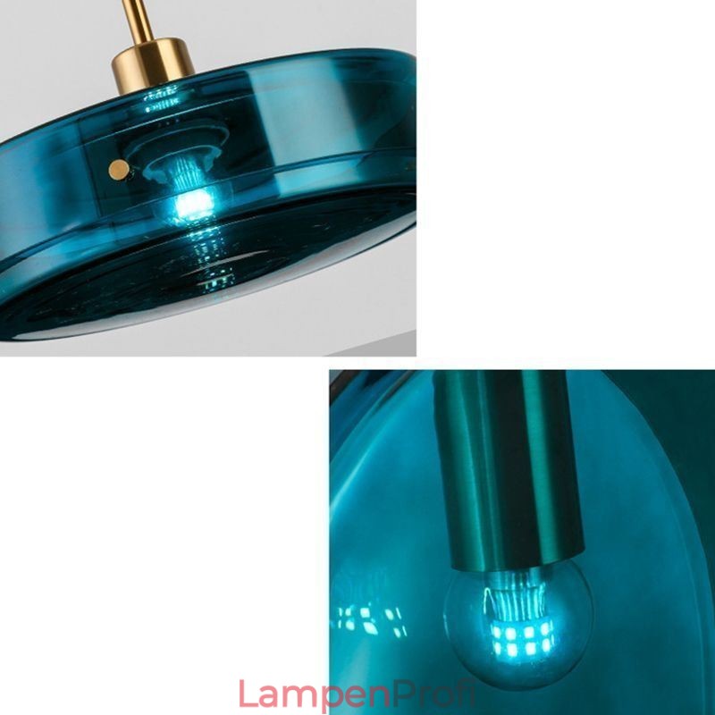 Runde Kuchenglas-Pendelleuchte, moderne minimalistische Deckenleuchte aus Schmiedeeisen