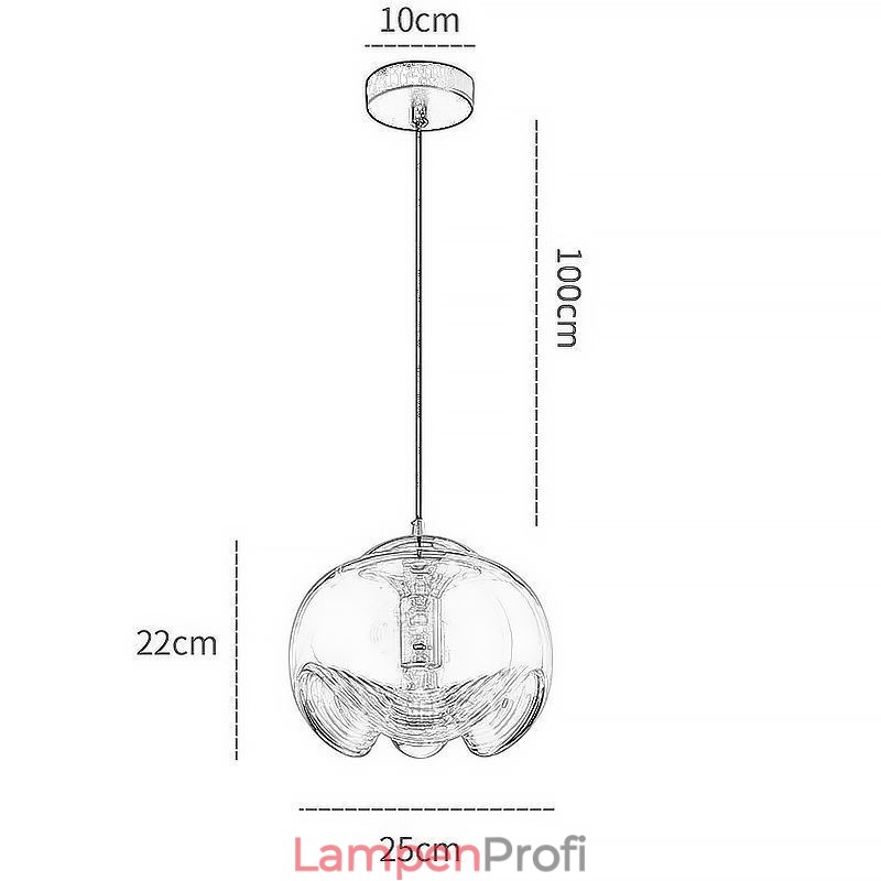 Staubblatt Glas Pendelleuchte Moderne minimalistische Schmiedeeisen Deckenleuchte