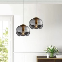Staubblatt Glas Pendelleuchte Moderne minimalistische Schmiedeeisen Deckenleuchte