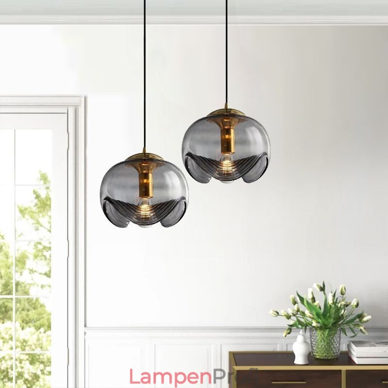 Staubblatt Glas Pendelleuchte Moderne minimalistische Schmiedeeisen Deckenleuchte