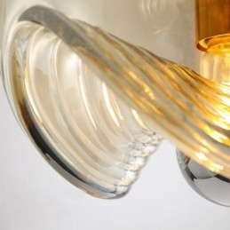 Staubblatt Glas Pendelleuchte Moderne minimalistische Schmiedeeisen Deckenleuchte