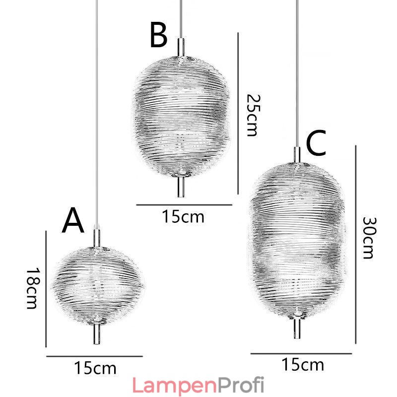 Water Ripple Pendelleuchte Moderne minimalistische Schmiedeeisen Deckenleuchte